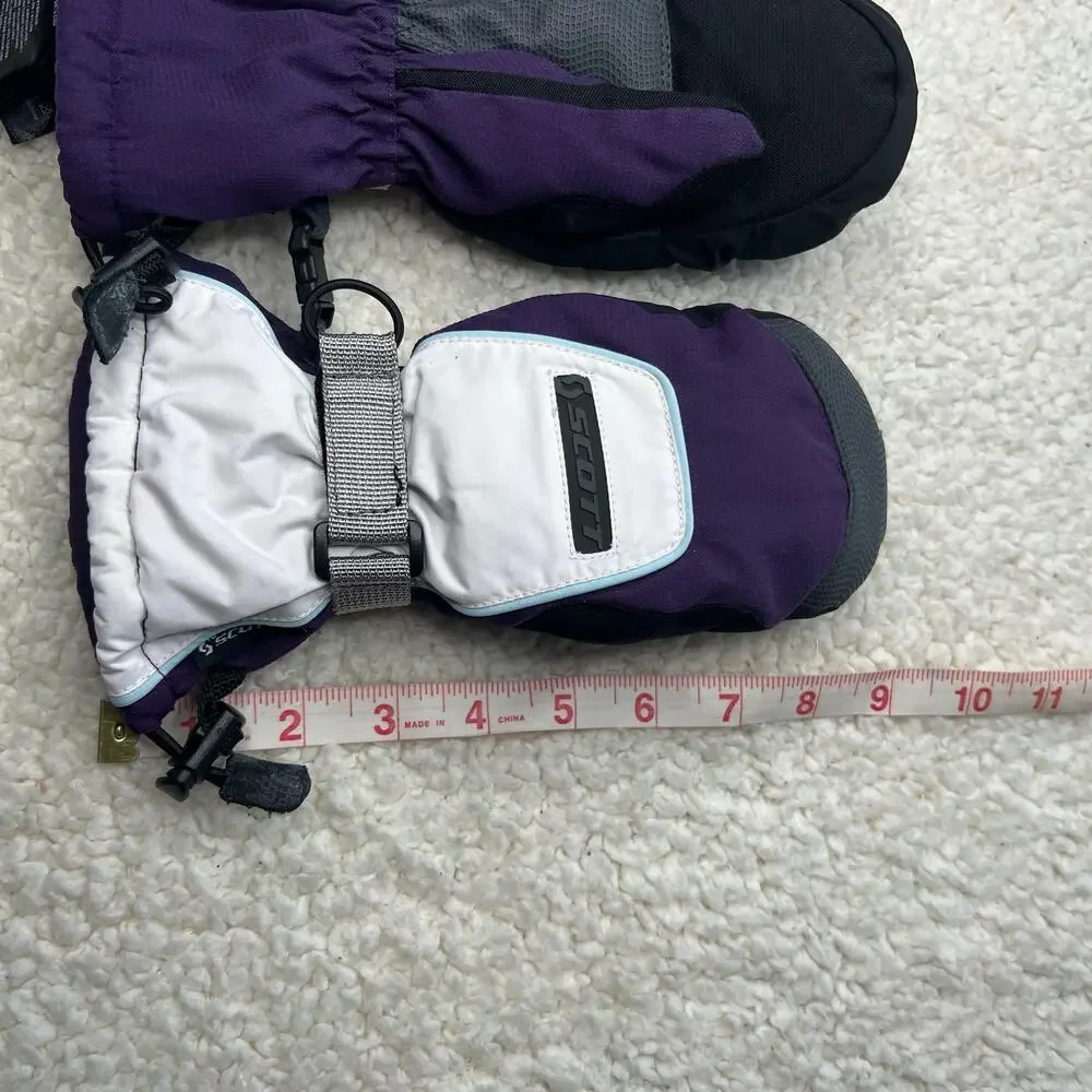 Scott Purple White Ski Gloves Medium 5.5